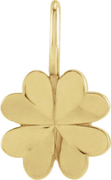 14K Yellow Gold Four-Leaf Clover Charm/Pendant