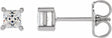 14K White Gold 2.75 mm Square 1/4 CTW Lab-Grown Diamond Earrings