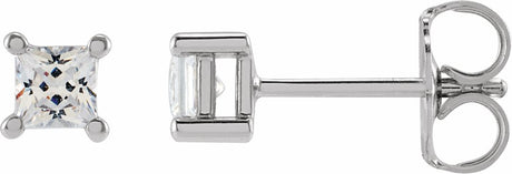 14K White Gold 3 mm Square 1/3 CTW Lab-Grown Diamond Earrings