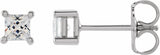 14K White Gold 2.75 mm Square 1/4 CTW Lab-Grown Diamond Earrings