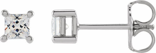 14K White Gold 2.75 mm Square 1/4 CTW Lab-Grown Diamond Earrings