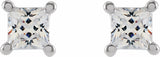 14K White Gold 2.75 mm Square 1/4 CTW Lab-Grown Diamond Earrings