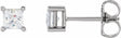 14K White Gold 3.5 mm Square 1/2 CTW Lab-Grown Diamond Earrings