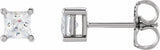 14K White Gold 3.5 mm Square 1/2 CTW Lab-Grown Diamond Earrings