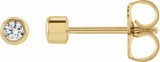 14K Yellow Gold 1/6 CTW Lab-Grown Diamond Bezel-Set Earrings