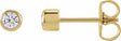 14K Yellow Gold 1/5 CTW Lab-Grown Diamond Bezel-Set Earrings