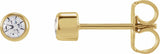 14K Yellow Gold 1/5 CTW Lab-Grown Diamond Bezel-Set Earrings