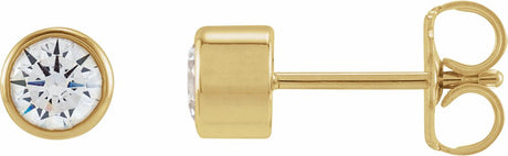 14K Yellow Gold 1/3 CTW Lab-Grown Diamond Bezel-Set Earrings