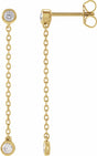 14K Yellow Gold Vermeil 1/4 CTW Lab-Grown Diamond Chain Earrings