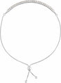 14K White Gold 1 CTW Lab-Grown Diamond Bolo 9 1/2" Bracelet