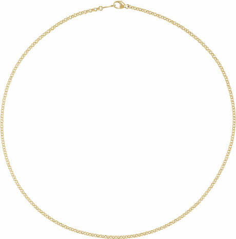 18K Yellow 2.4 mm Rolo 16" Chain
