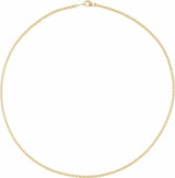 18K Yellow Gold 2.4 mm Rolo 16" Chain  