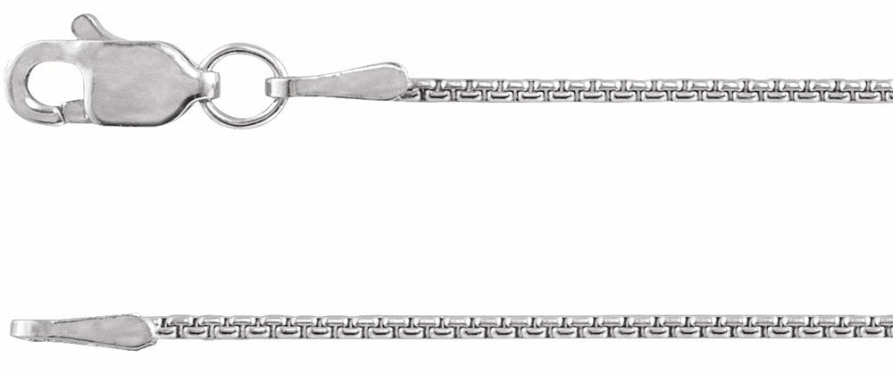 Sterling Silver 1 mm Rounded Box 16" Chain
