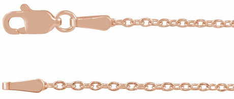 14K Rose Gold 1.4 mm Cable 18" Chain