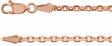 14K Rose Gold 2.5 mm Diamond-Cut Cable 16" Chain