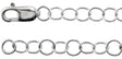 14K White Gold 3.5 mm Round Cable 16" Chain 