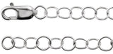 14K White Gold 3.5 mm Round Cable 16" Chain 