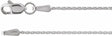 Rhodium-Plated Sterling Silver 1.05 mm Diamond-Cut Wheat 20" Chain