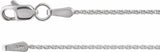 14K White Gold 1.05 mm Diamond-Cut Wheat 20" Chain
