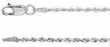 Sterling Silver 1.3 mm Diamond-Cut Rope 18" Chain