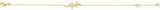 14K Yellow Gold 1/5 CTW Natural Diamond Double Sideways Cross 7-8" Bracelet