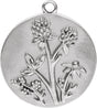 Sterling Silver 13.9x12 mm Floral Dangle