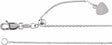 14K White Gold 1 mm Adjustable Cable 16-22" Chain