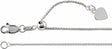 14K White Gold 1 mm Adjustable Wheat 16-22" Chain