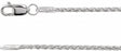 Rhodium-Plated Sterling Silver 1.25 mm Wheat 20" Chain