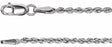 Rhodium-Plated Sterling Silver 1.85 mm Rope 18" Chain