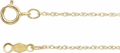 10K Yellow Gold .85 mm Rope 20" Chain 