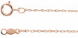 10K Rose .85 mm Rope 16" Chain 