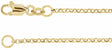 18K Yellow Gold-Plated Sterling Silver 1.5 mm Adjustable Hollow Rolo 18-20" Chain