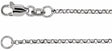 Sterling Silver 1.5 mm Adjustable Hollow Rolo 18-20" Chain
