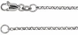 Sterling Silver 1.5 mm Adjustable Hollow Rolo 18-20" Chain