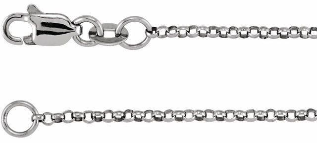 Sterling Silver 1.5 mm Adjustable Hollow Rolo 18-20" Chain