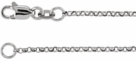 Sterling Silver 1.5 mm Adjustable Hollow Rolo 18-20" Chain