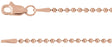 14K Rose Gold 1.5 mm Hollow Bead 16" Chain