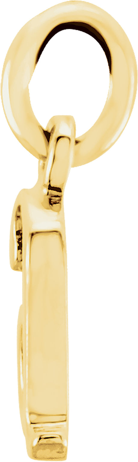 14K Yellow Lowercase Initial A Charm/Pendant