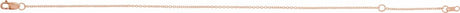 14K Rose Gold 1 mm Adjustable Cable 6 1/2-7 1/2" Chain 