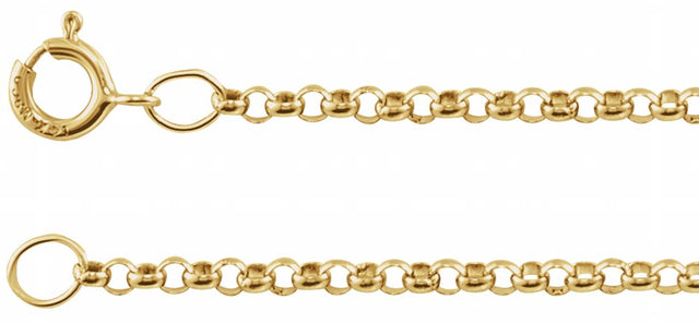 14K Yellow Gold-Filled 1.5 mm Rolo 30" Chain