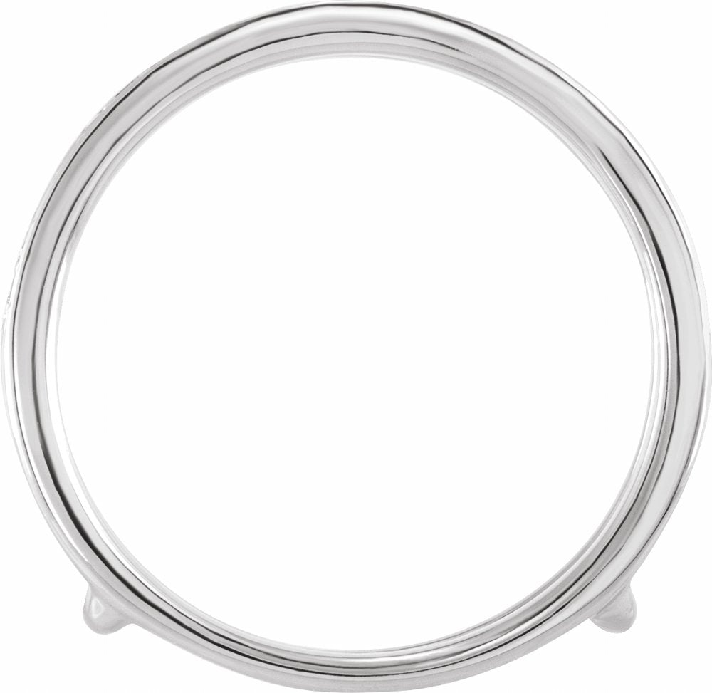 14K White Gold 1/5 CTW Natural Diamond Ring Guard