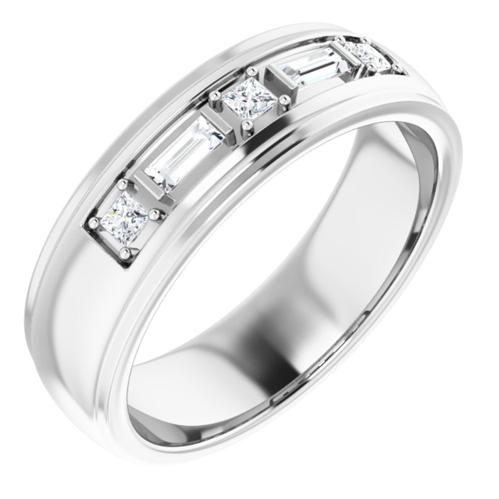 14K White 1/4 CTW Lab-Grown Diamond Band