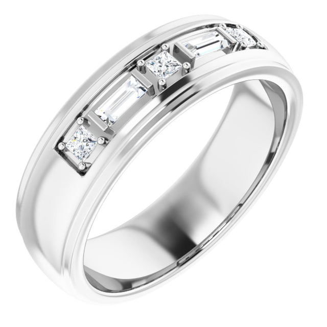 14K White 1/4 CTW Lab-Grown Diamond Band