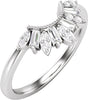 14K White Gold 1/5 CTW Natural Diamond Contour Band