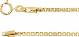 14K Yellow Gold 1.75 mm Diamond-Cut Box 16" Chain