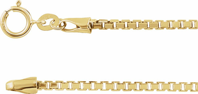14K Yellow Gold 1.75 mm Diamond-Cut Box 16" Chain