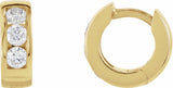 14K Yellow Gold 1/3 CTW Natural Diamond 10 mm Hinged Hoop Earrings