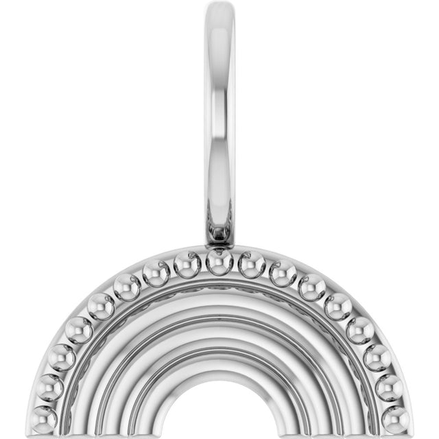 14K White Rainbow Charm/Pendant