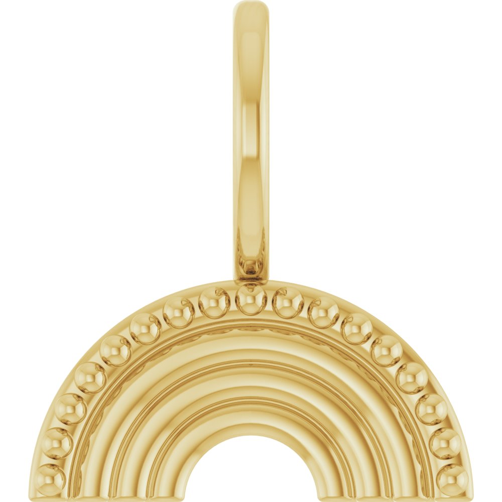 14K Yellow Gold Rainbow Charm/Pendant